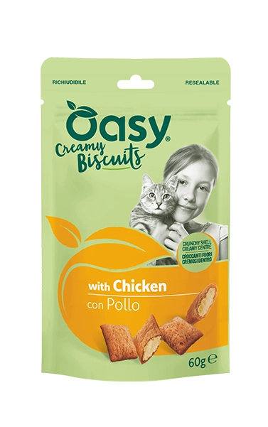 Oasy Creamy Biscuits - Biscotti cremosi con pollo per gatti