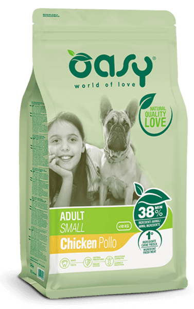 cibo secco per cani oasy - adult small pollo