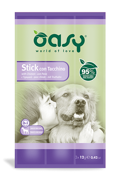 snack per cani con tacchino