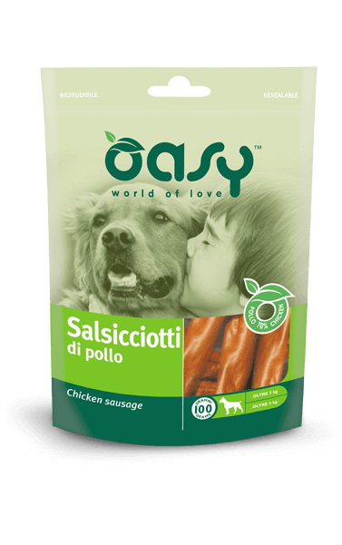 salsicciotti di pollo - snack per cani oasy