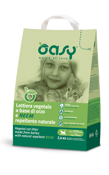 lettiera gatto naturale orzo e neem