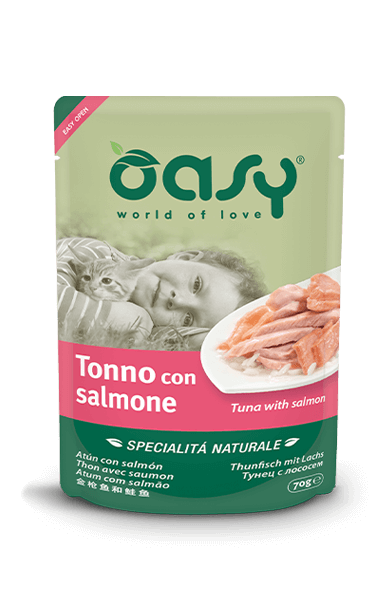 tonno con salmone umido gatti oasy
