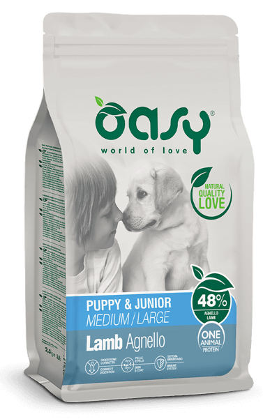 Oasy monoproteico cuccioli taglia media/grande Agnello