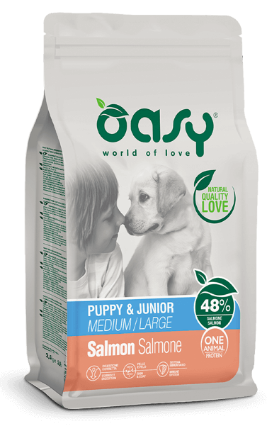 Oasy Puppy Medium/Large Salmone monoproteico per cuccioli