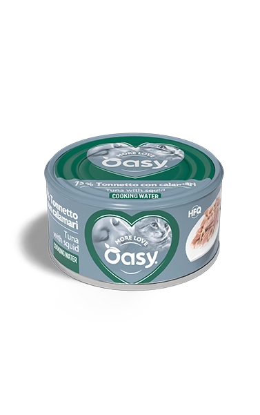 Oasy More Love - Umidi naturali complementari per gatti - Tonnetto con Calamari