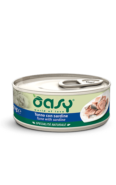 specialità naturale tonno con sardine umido gatto oasy