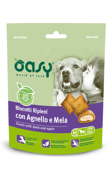 SNACK • Biscotti Ripieni con Agnello e Mela