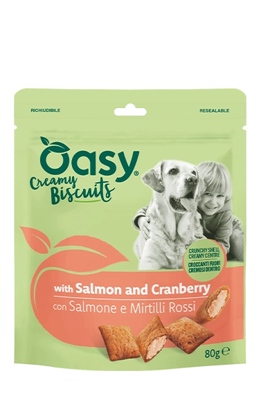 Creamy Biscuits - Biscotti cremosi con Salmone e Mirtilli Rossi - Oasy