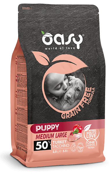 GRAIN FREE FORMULA • Puppy Medium/Large Tacchino