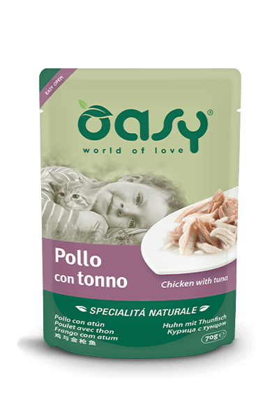 pollo con tonno umido gatti oasy