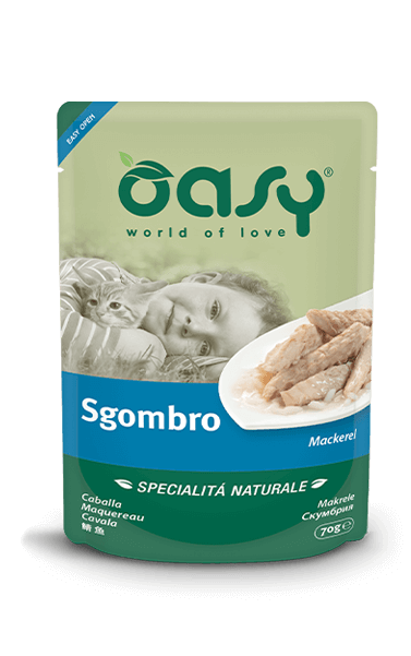 sgombro - Cibo umido naturale per gatti Oasy