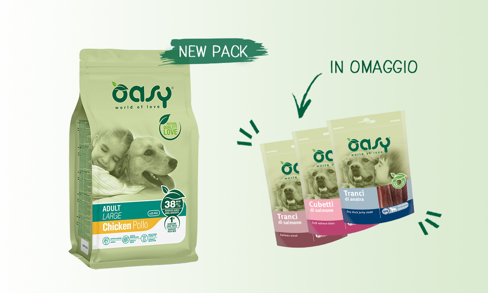 Oasy Adult Dog snack in omaggio