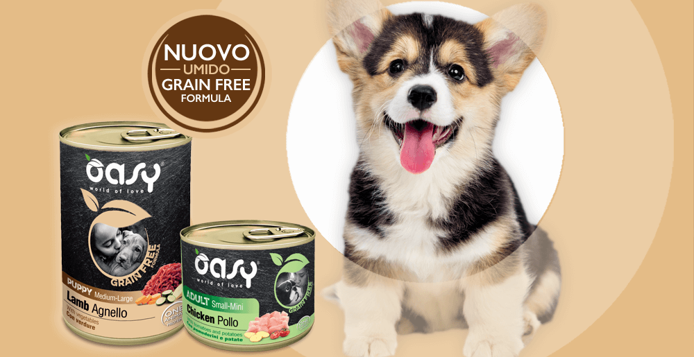 Nuovo umido grain free per cani Oasy