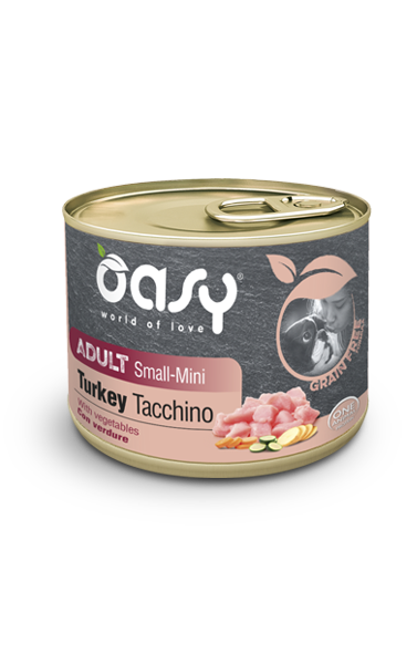 cibo umido per cani adulti grain free tacchino oasy 200gr