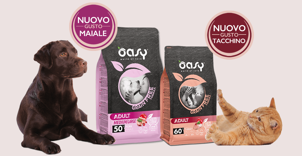 nuovi gusti tacchino e maiale Oasy