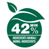 42% gyvulinės kilmės ingredientų