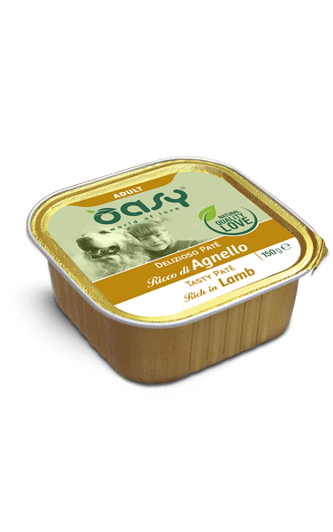 Delizioso Paté ricco di Agnello | Oasy - Cibo umido per cani