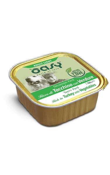 Delizioso Paté ricco di tacchino con verdure | Oasy - Cibo umido per cani
