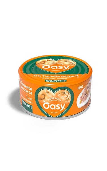 Oasy More Love - Umidi naturali complementari per gatti - Tonnetto con Zucca