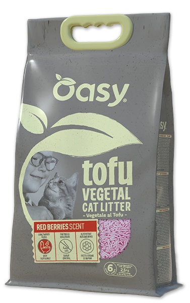 lettiera gatto tofu red berries scent
