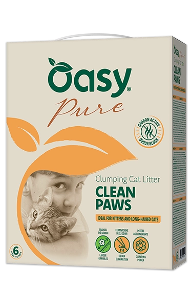 lettiera agglomerante per gatti Oasy Clean Paws