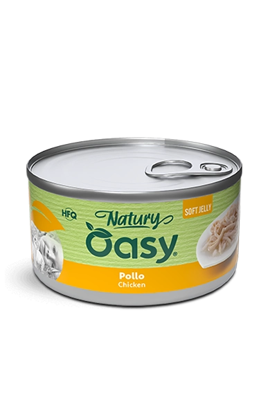 Oasy Natury Soft Jelly - Pollo - Cibo umido naturale per gatti