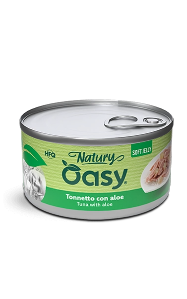 Oasy Natury Soft Jelly - Tonnetto con aloe - Cibo umido naturale per gatti