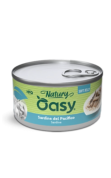 Oasy Natury Soft Jelly - Sardine del Pacifico - Cibo umido naturale per gatti