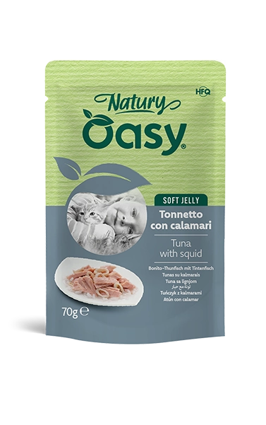 Oasy Natury Soft Jelly - Pollo - Cibo umido naturale per gatti
