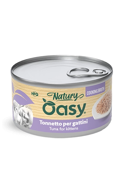 Oasy Natury Cooking Broth - Tonnetto per gattini - Cibo umido naturale per gatti
