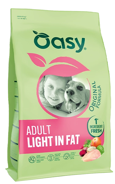 cibo secco per cani oasy | adult light in fat pollo