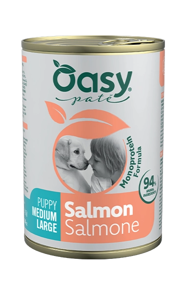 cibo umido per cani cuccioli Monoprotein Formula medium/large salmone