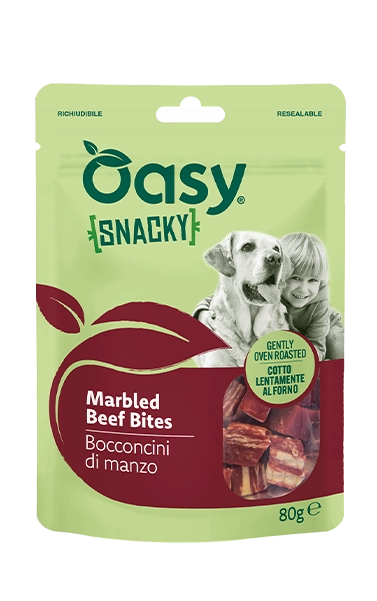Snacky- Bocconcini di Manzo - Snack per cani oasy