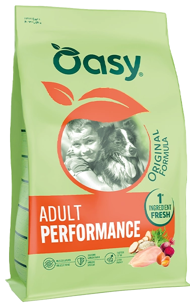 Oasy Original Formula Adult Performance - Crocchette per cani adulti che svolgono attività intensa