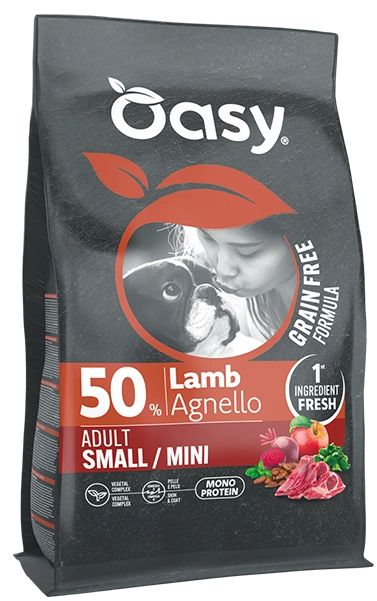Oasy Grain Free Formula Adult Small/Mini Agnello